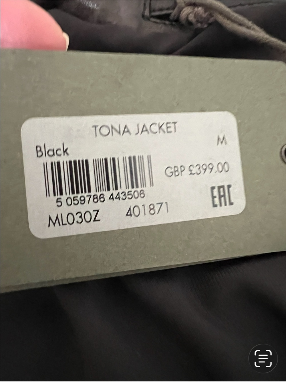 NEW $659 AllSaints Tona Men’s Sz M Black Slim Fit Supple Lambskin Leather Jacket - Picture 6 of 11